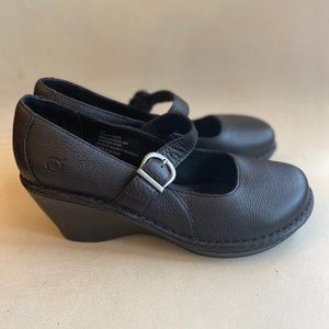 Born Black Mary Jane Wedges